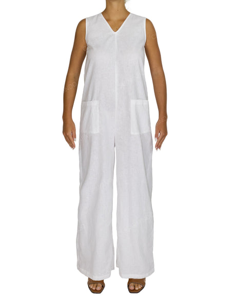 Sleeveless V-Neck Jumpsuit