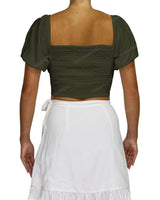 Puff Sleeve Crop Top
