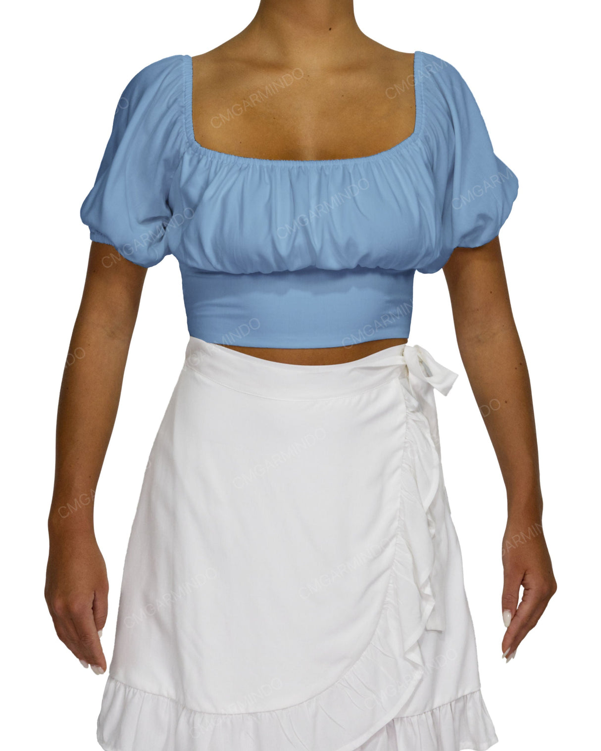 Puff Sleeve Crop Top