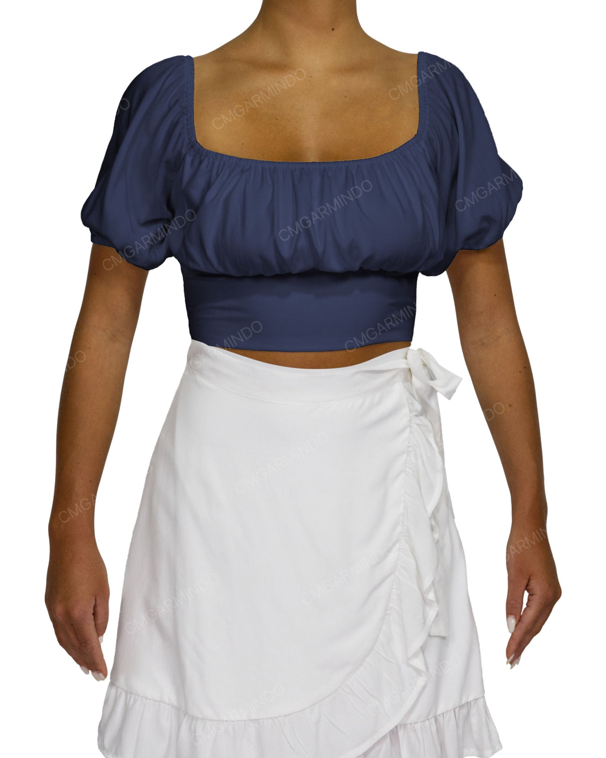 Puff Sleeve Crop Top