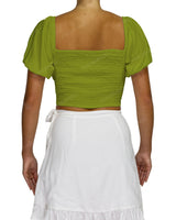 Puff Sleeve Crop Top