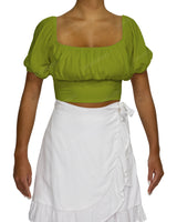 Puff Sleeve Crop Top