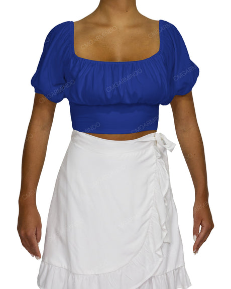 Puff Sleeve Crop Top