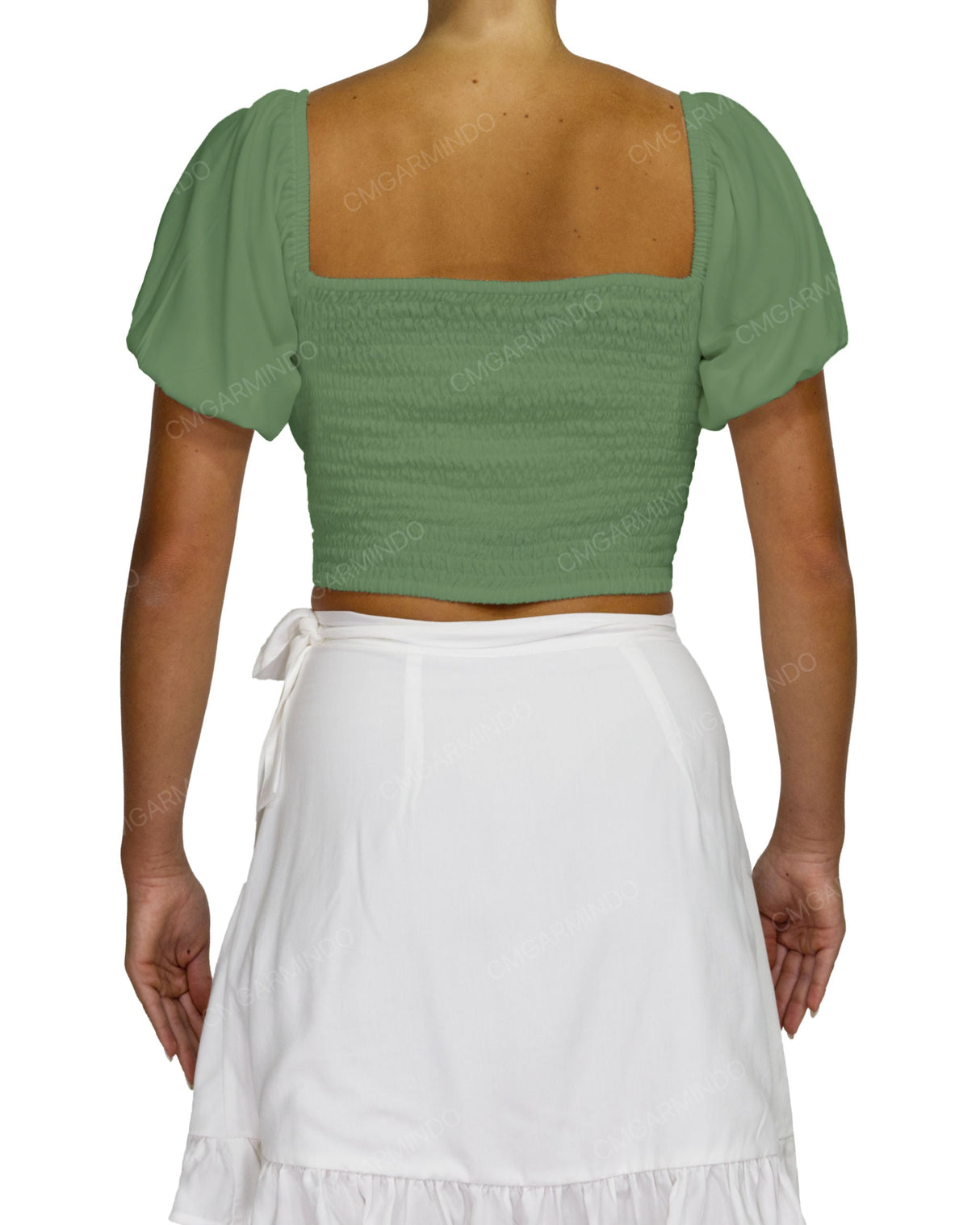 Puff Sleeve Crop Top