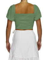 Puff Sleeve Crop Top