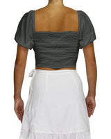 Puff Sleeve Crop Top
