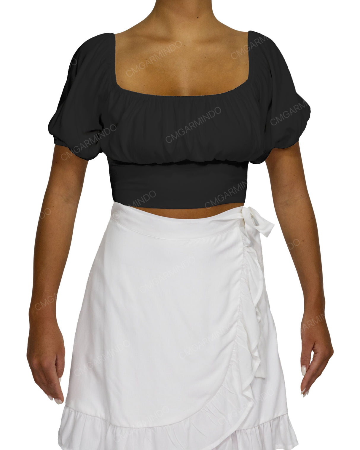 Puff Sleeve Crop Top