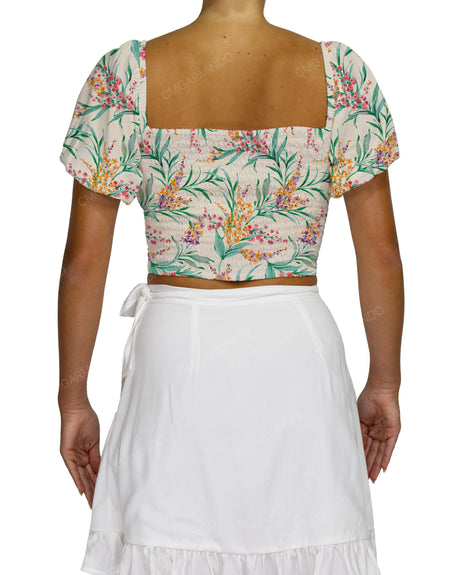 Puff Sleeve Crop Top