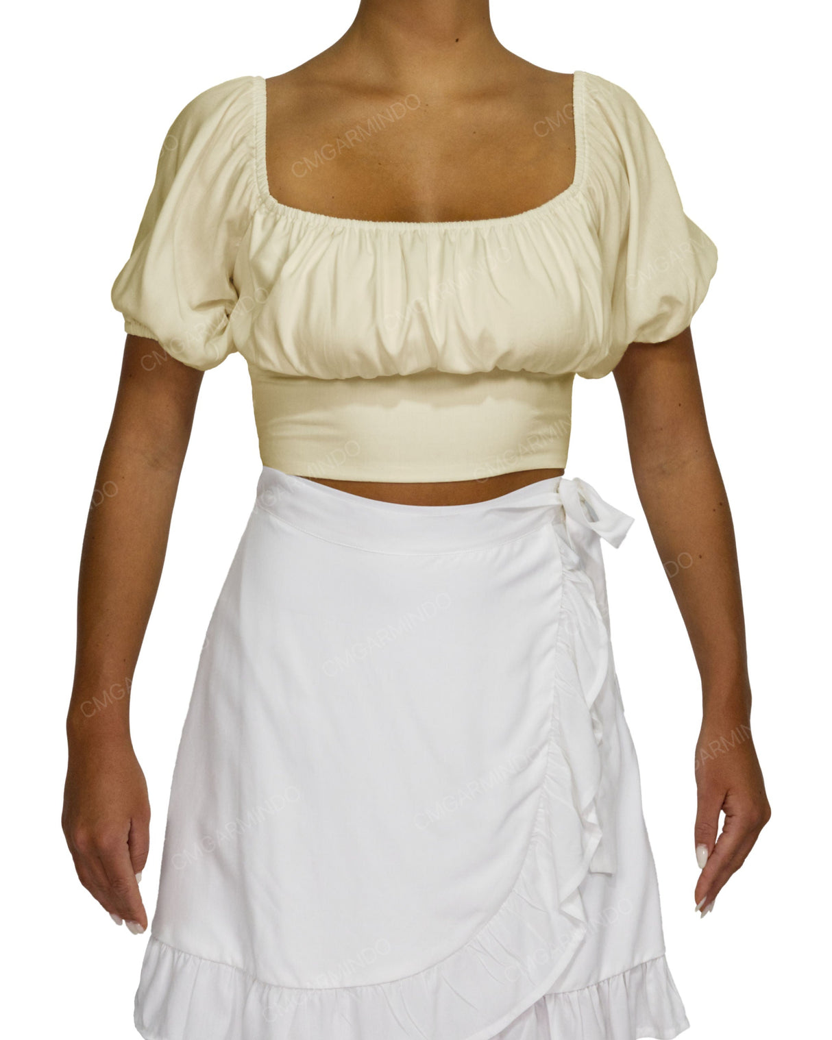 Puff Sleeve Crop Top