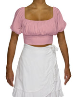 Puff Sleeve Crop Top