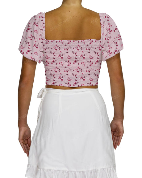 Puff Sleeve Crop Top