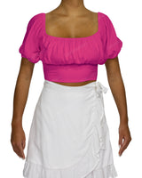 Puff Sleeve Crop Top