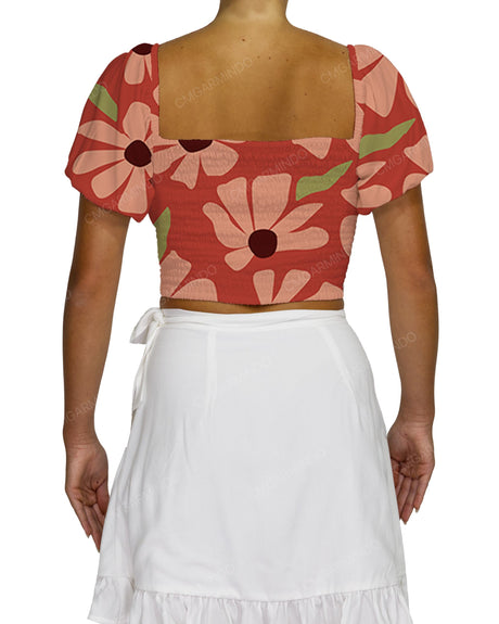 Puff Sleeve Crop Top