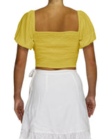 Puff Sleeve Crop Top