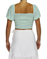 Puff Sleeve Crop Top