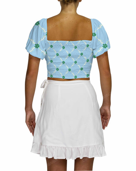 Puff Sleeve Crop Top