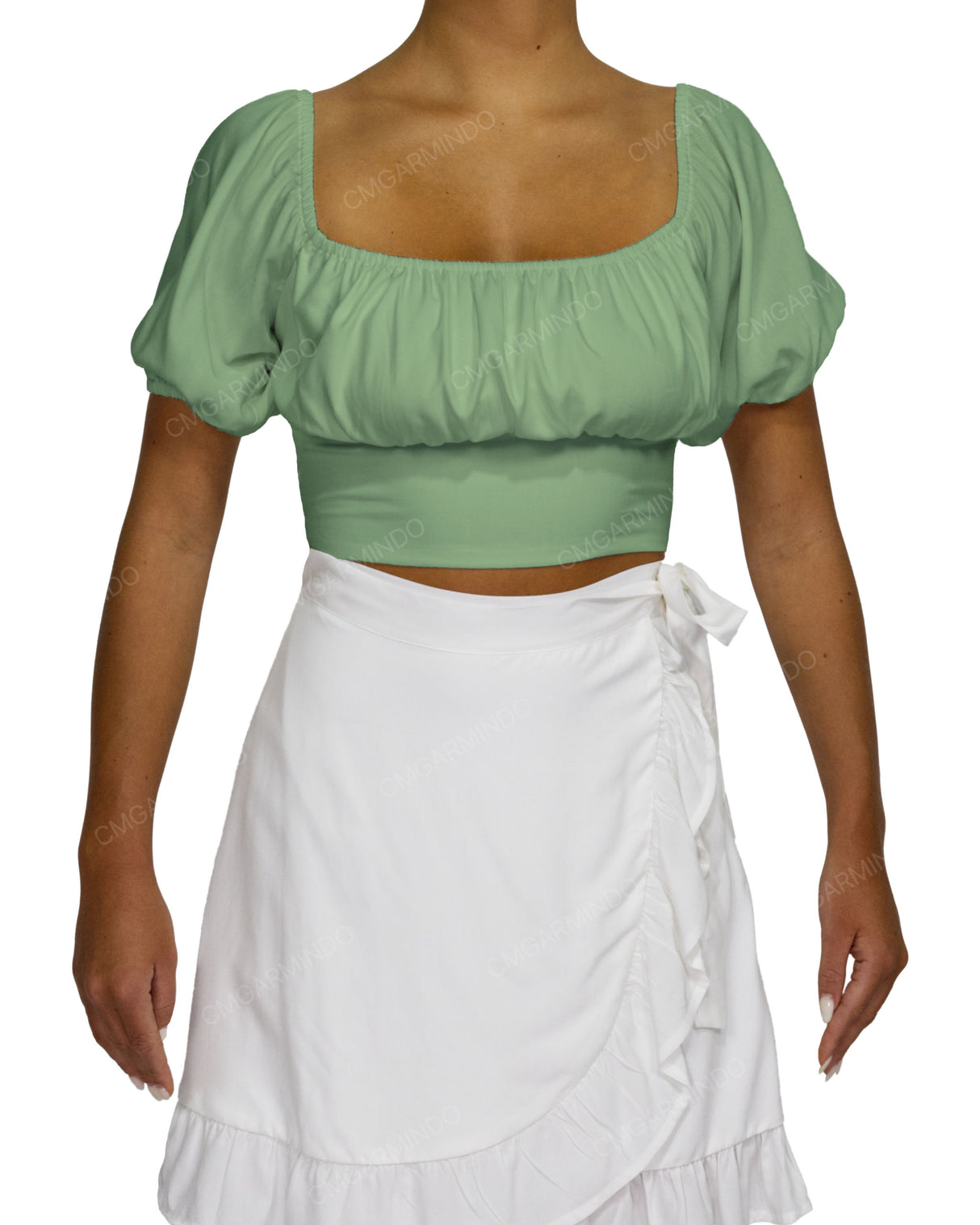 Puff Sleeve Crop Top