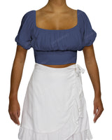 Puff Sleeve Crop Top