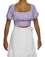 Puff Sleeve Crop Top