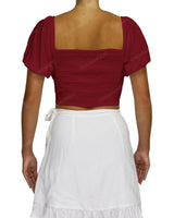 Puff Sleeve Crop Top