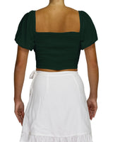 Puff Sleeve Crop Top