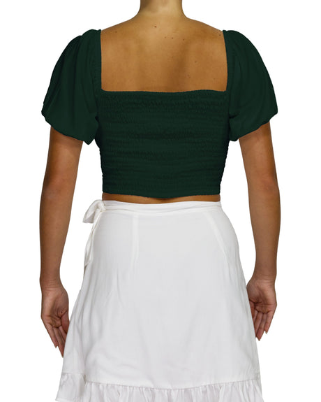 Puff Sleeve Crop Top