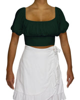 Puff Sleeve Crop Top