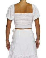 Puff Sleeve Crop Top