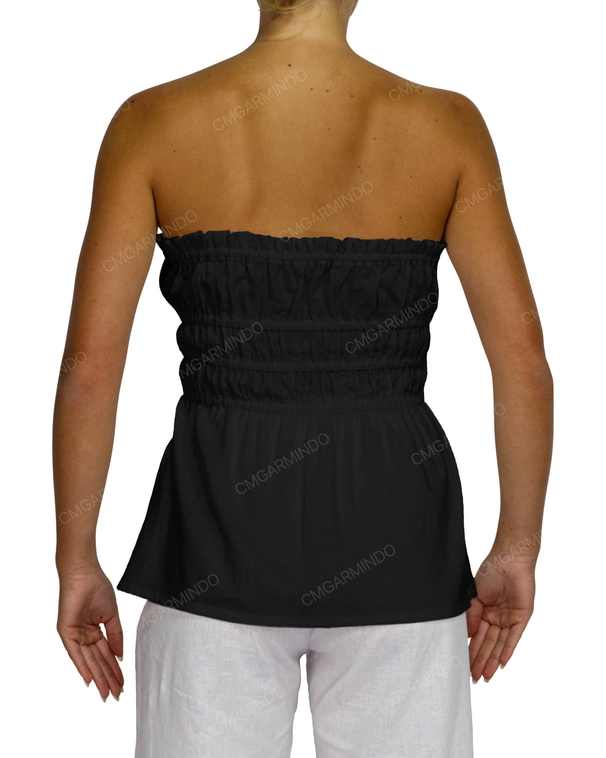 Shirred Peplum Top