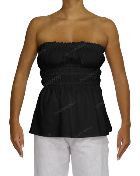 Shirred Peplum Top
