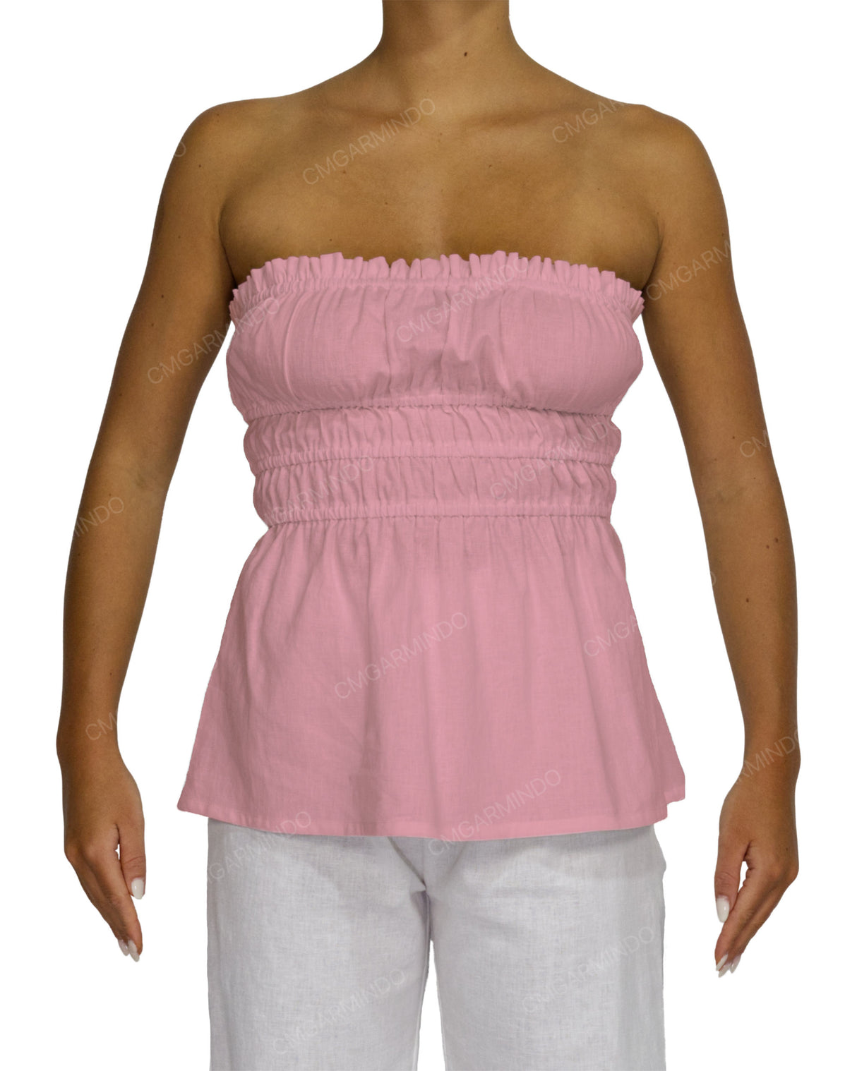 Shirred Peplum Top