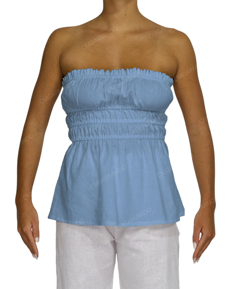 Shirred Peplum Top