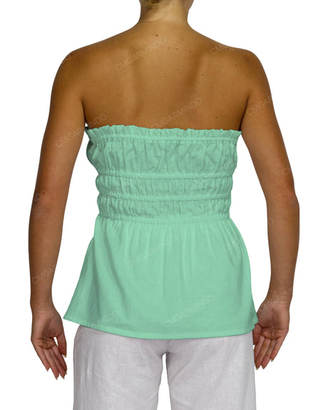 Shirred Peplum Top
