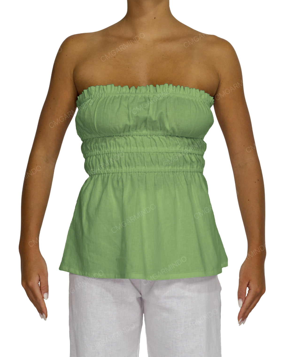 Shirred Peplum Top