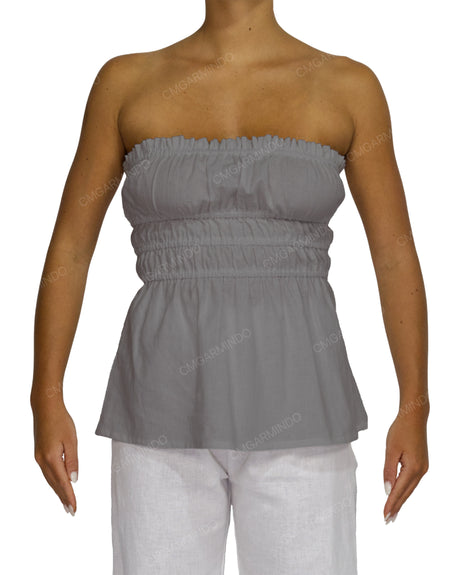 Shirred Peplum Top
