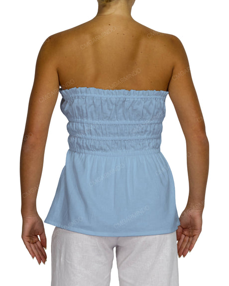 Shirred Peplum Top