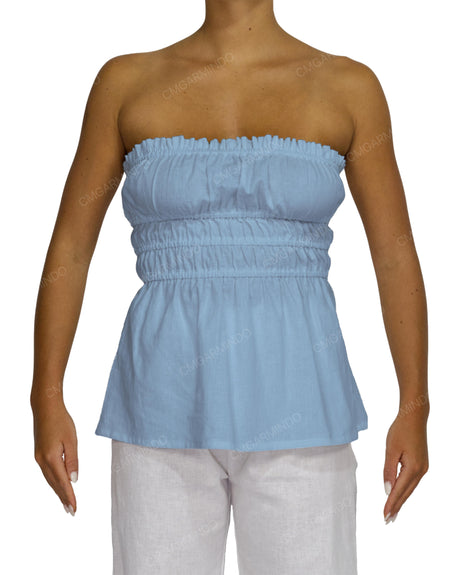 Shirred Peplum Top