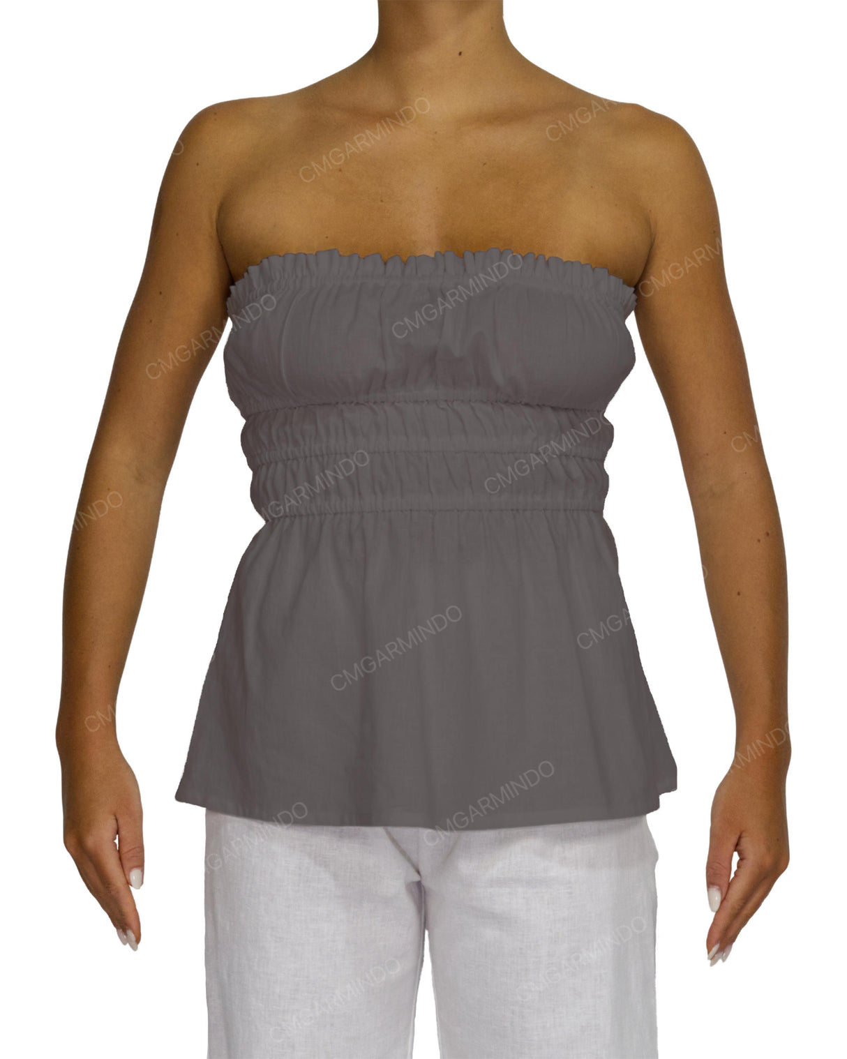 Shirred Peplum Top