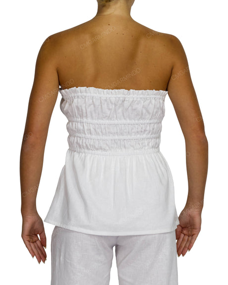Shirred Peplum Top