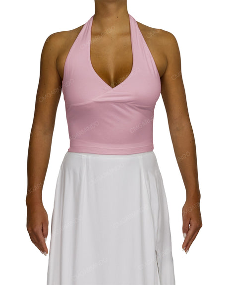 Wrap Fitted Halter Top