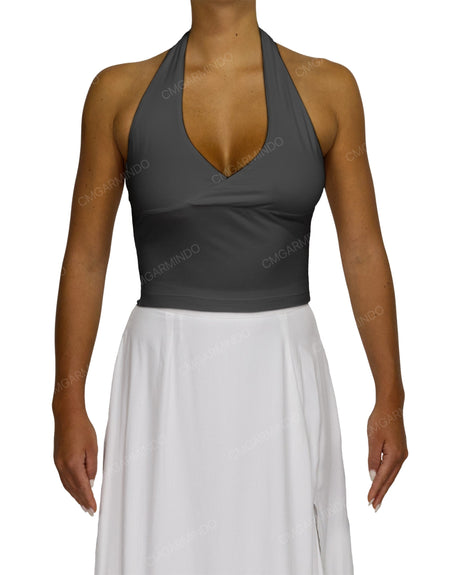 Wrap Fitted Halter Top