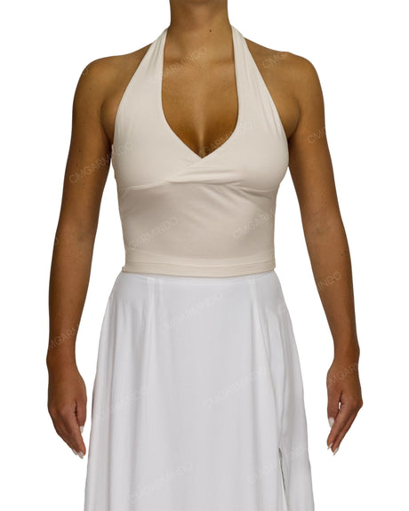 Wrap Fitted Halter Top