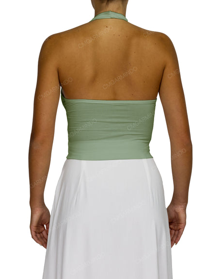 Wrap Fitted Halter Top