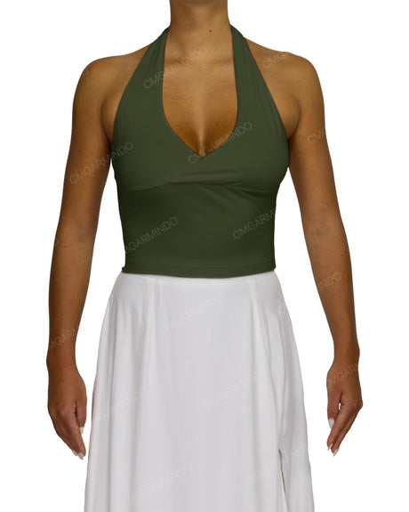 Wrap Fitted Halter Top