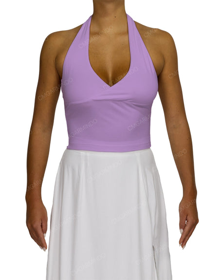 Wrap Fitted Halter Top