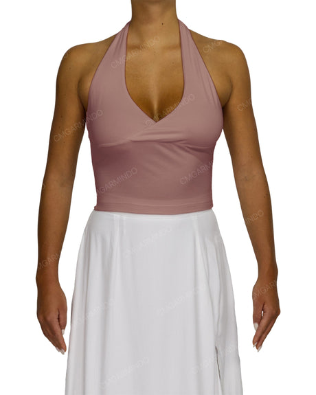 Wrap Fitted Halter Top