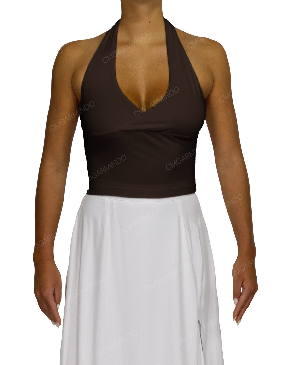 Wrap Fitted Halter Top
