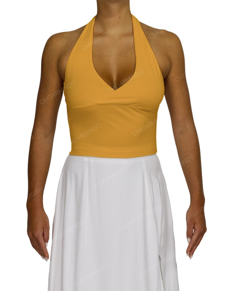Wrap Fitted Halter Top