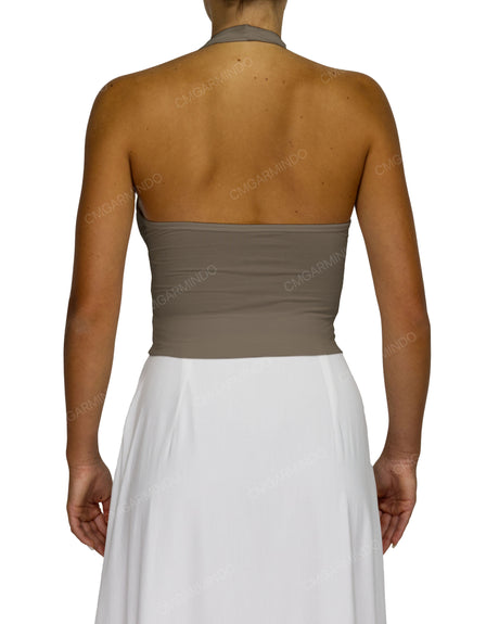 Wrap Fitted Halter Top