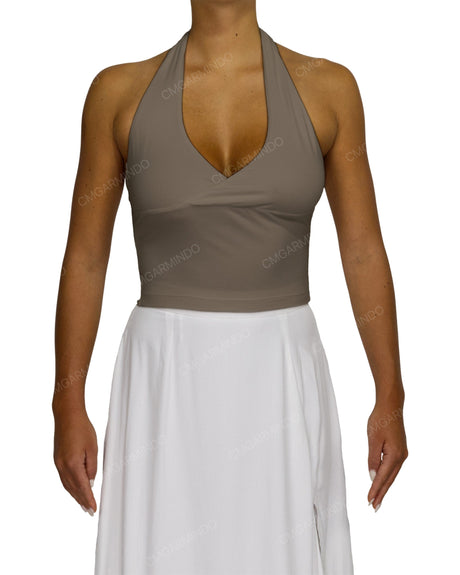 Wrap Fitted Halter Top